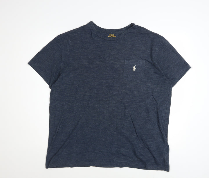 Polo Ralph Lauren Mens Blue Classic Fit Cotton T-Shirt Size L