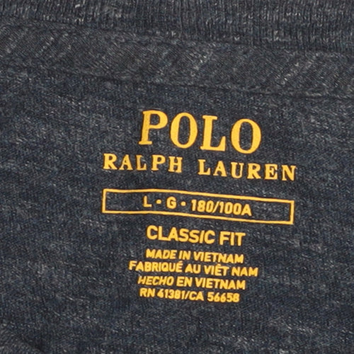 Polo Ralph Lauren Mens Blue Classic Fit Cotton T-Shirt Size L