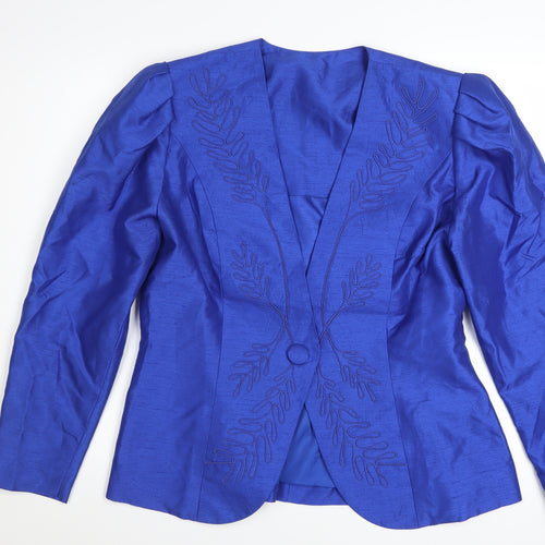 Venus Originale Women’s Blue Embroidered Formal Blazer Size 16