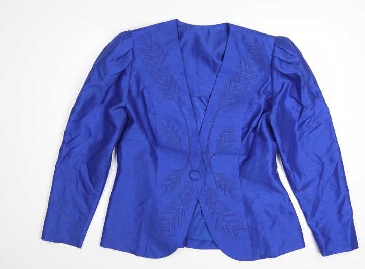 Venus Originale Women’s Blue Embroidered Formal Blazer Size 16