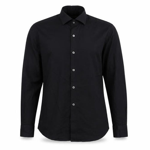 Massimo Dutti Men's Black Regular Fit Long Sleeve Dress Shirt M