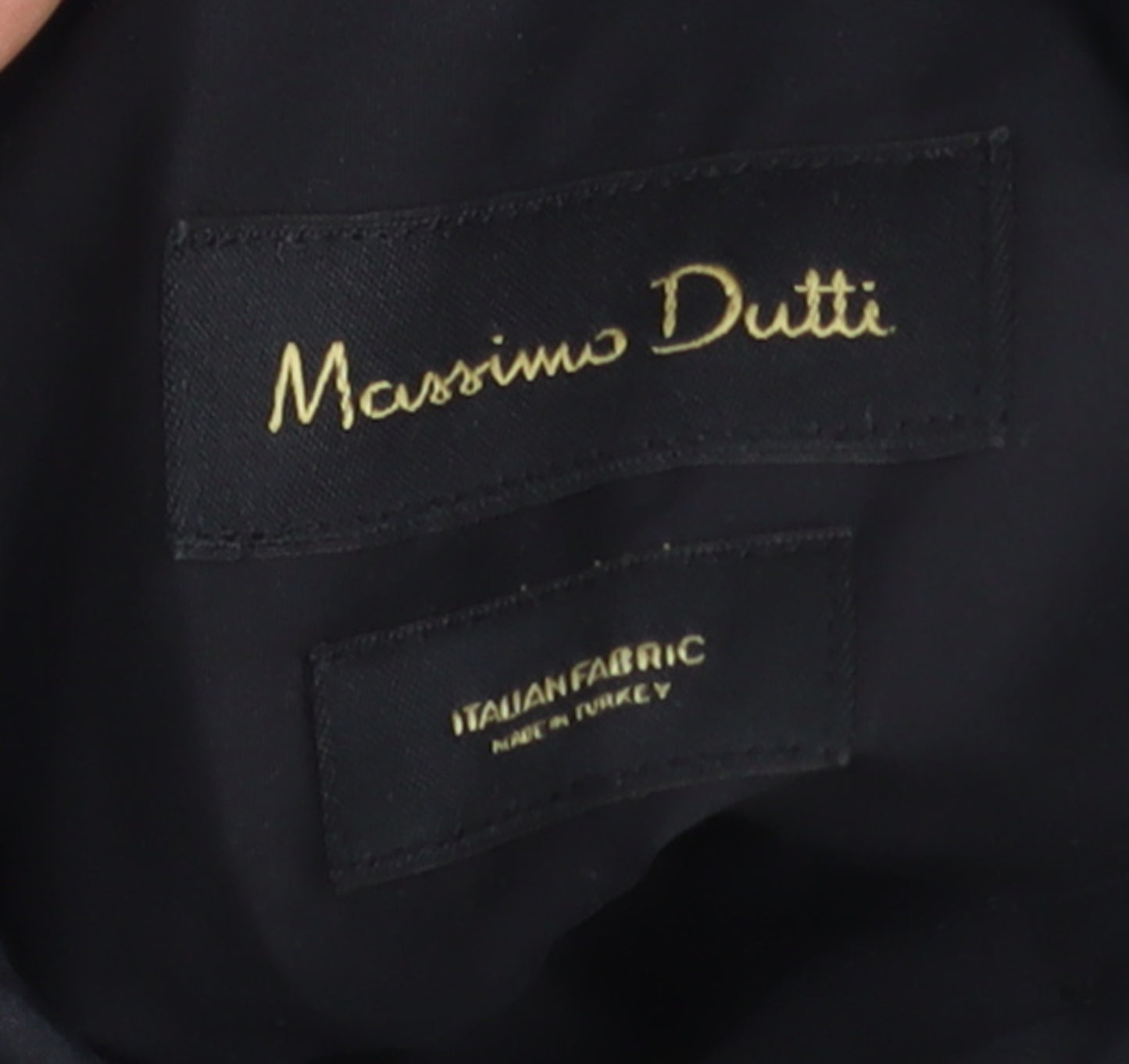 Massimo Dutti Men's Black Regular Fit Long Sleeve Dress Shirt M