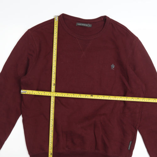 French Connection Men's Red Crew Neck Sweatshirt Size M