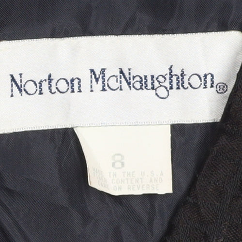 Norton McNaughton Black Cotton Blend Sleeveless Suit Waistcoat Size 12