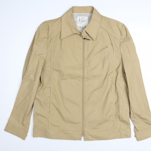 London Fog Men's Beige 44L Classic Lightweight Zip Jacket