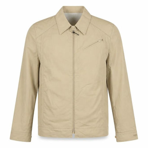 London Fog Men's Beige 44L Classic Lightweight Zip Jacket