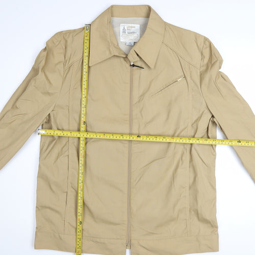London Fog Men's Beige 44L Classic Lightweight Zip Jacket