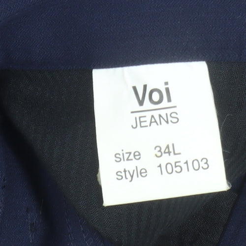 Voi Jeans Men's Blue 34L Slim Fit Chino Trousers