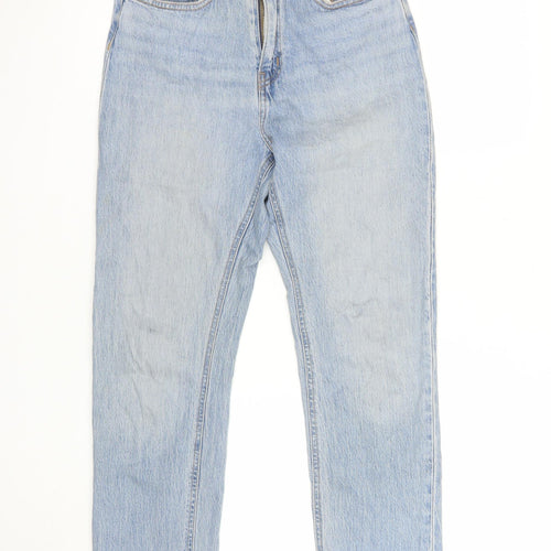 H&M Women’s Blue High Rise Mom Jeans Size 8 Regular Fit