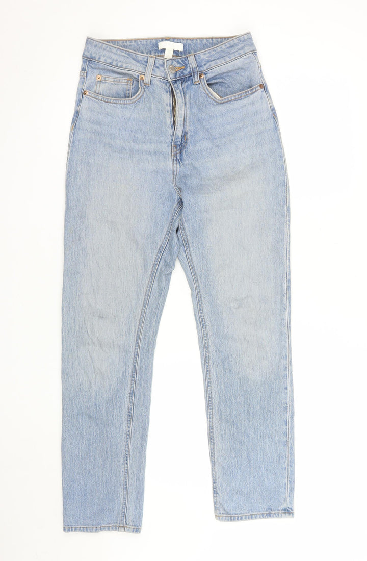H&M Women’s Blue High Rise Mom Jeans Size 8 Regular Fit