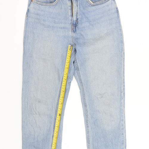 H&M Women’s Blue High Rise Mom Jeans Size 8 Regular Fit
