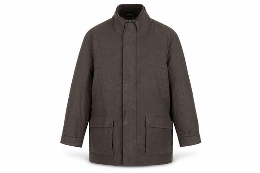Thomas Nash Men's Brown 2XL Cotton Overcoat Jacket
