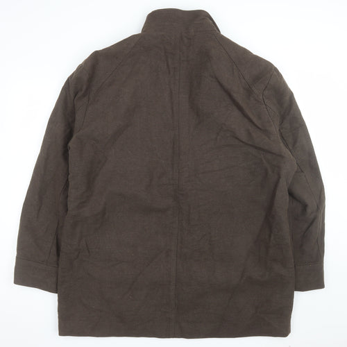 Thomas Nash Men's Brown 2XL Cotton Overcoat Jacket