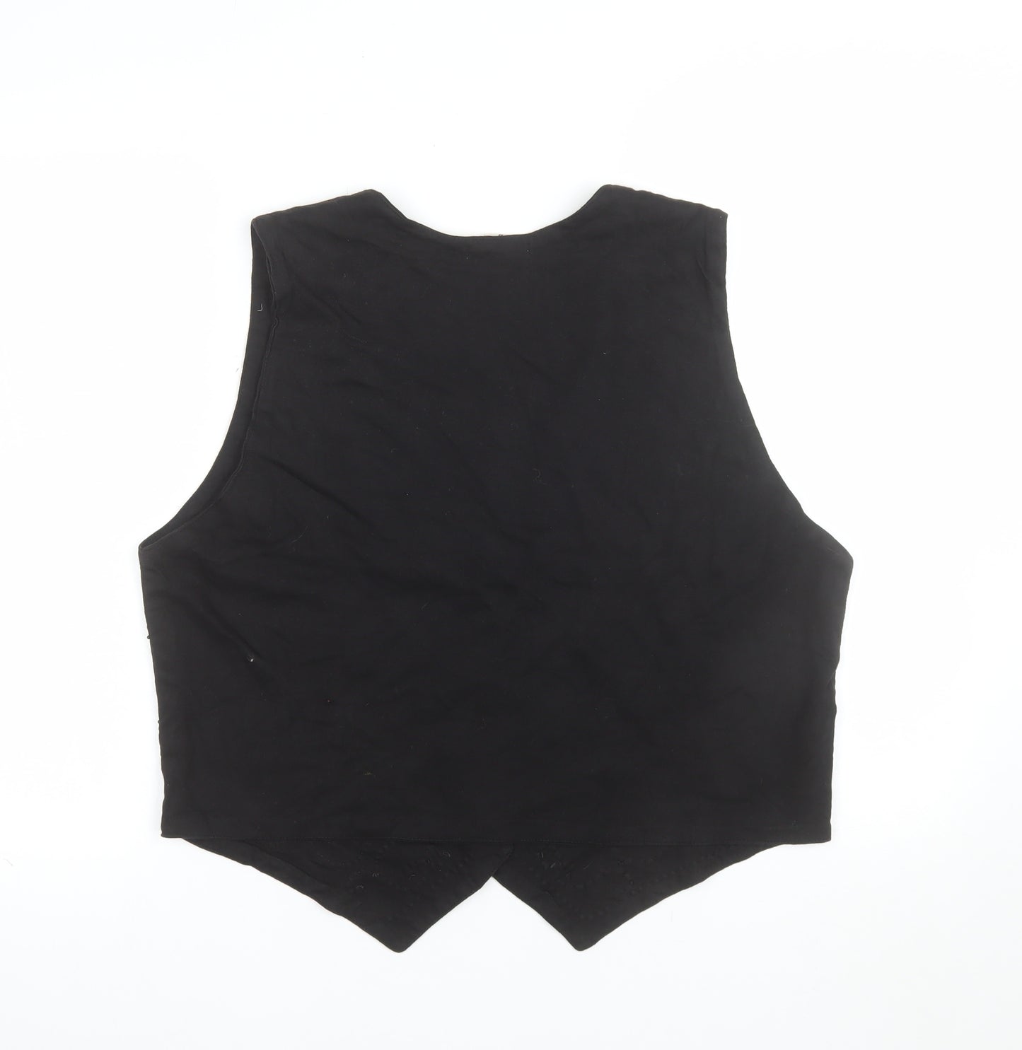 TEE N TEE Womens Black Beaded Cotton Camisole Vest Top L