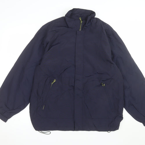 Attraction Men's Blue Windbreaker Jacket M Nylon Lightweight Zip