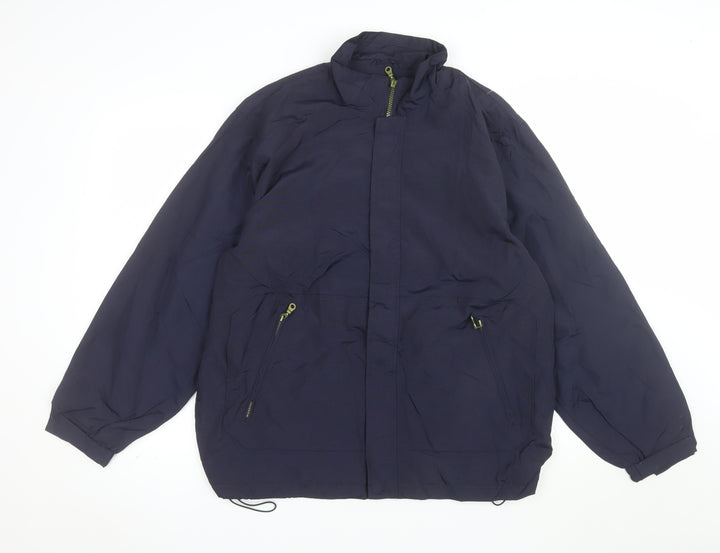 Attraction Men's Blue Windbreaker Jacket M Nylon Lightweight Zip