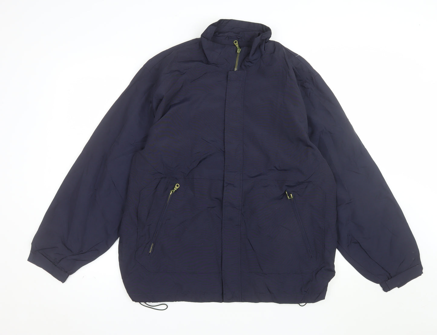 Attraction Men's Blue Windbreaker Jacket M Nylon Lightweight Zip