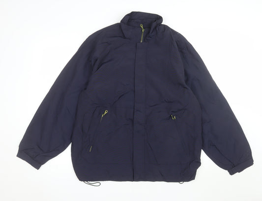 Attraction Men's Blue Windbreaker Jacket M Nylon Lightweight Zip