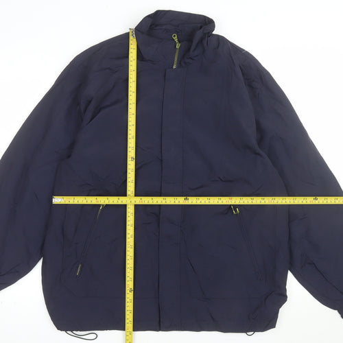 Attraction Men's Blue Windbreaker Jacket M Nylon Lightweight Zip