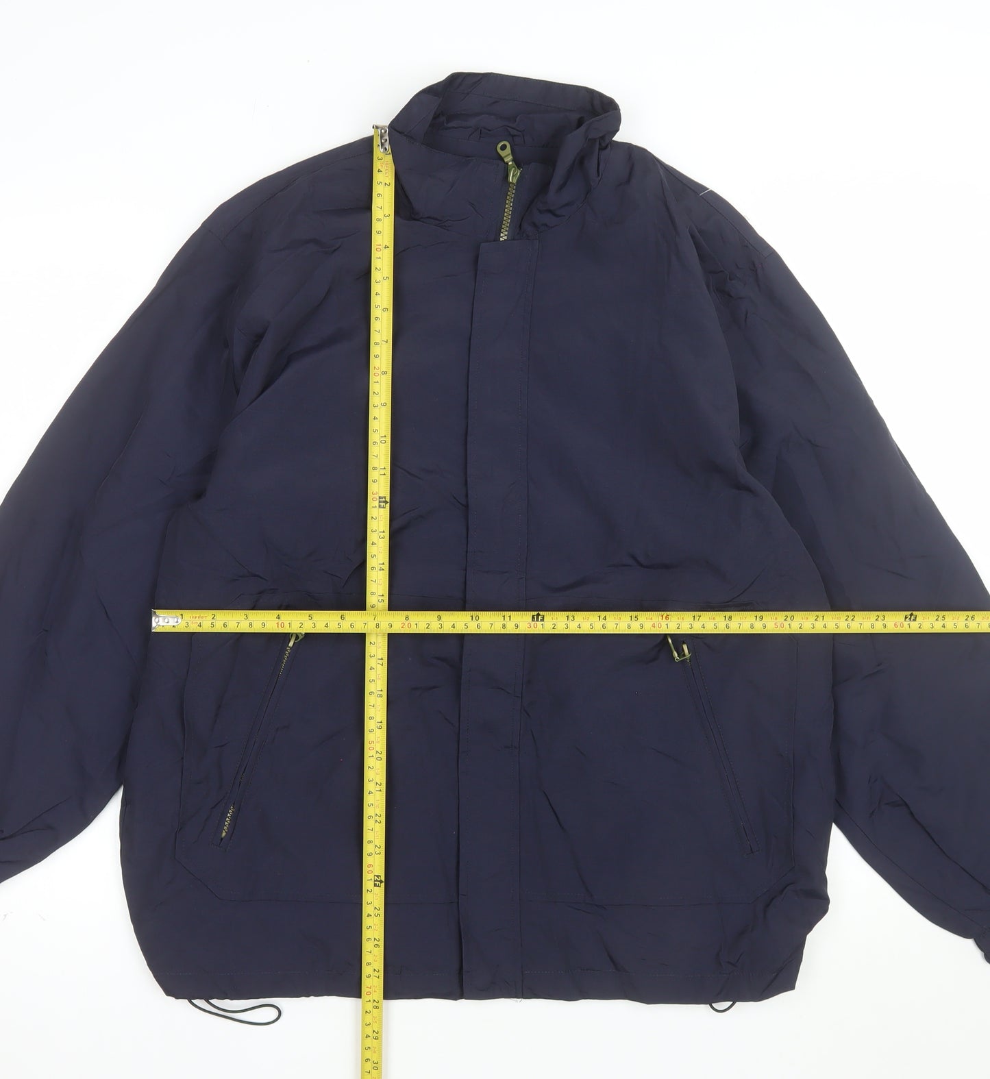 Attraction Men's Blue Windbreaker Jacket M Nylon Lightweight Zip