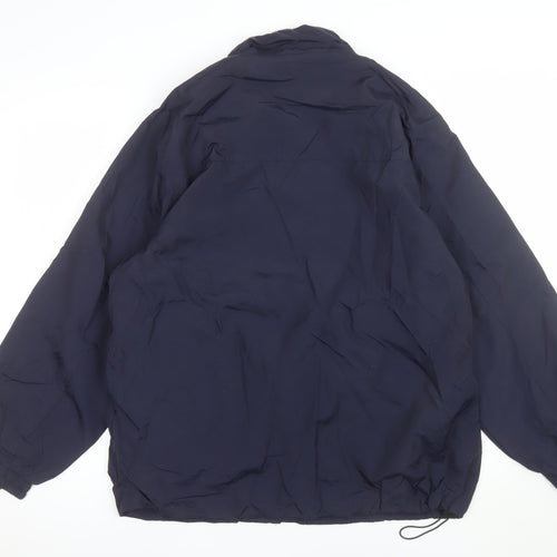Attraction Men's Blue Windbreaker Jacket M Nylon Lightweight Zip