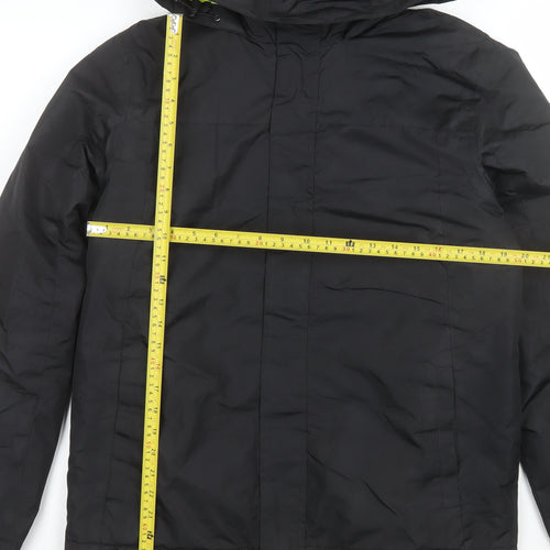 Crivit Men's Black Hooded Puffer Jacket Size 38 Regular Outdoor