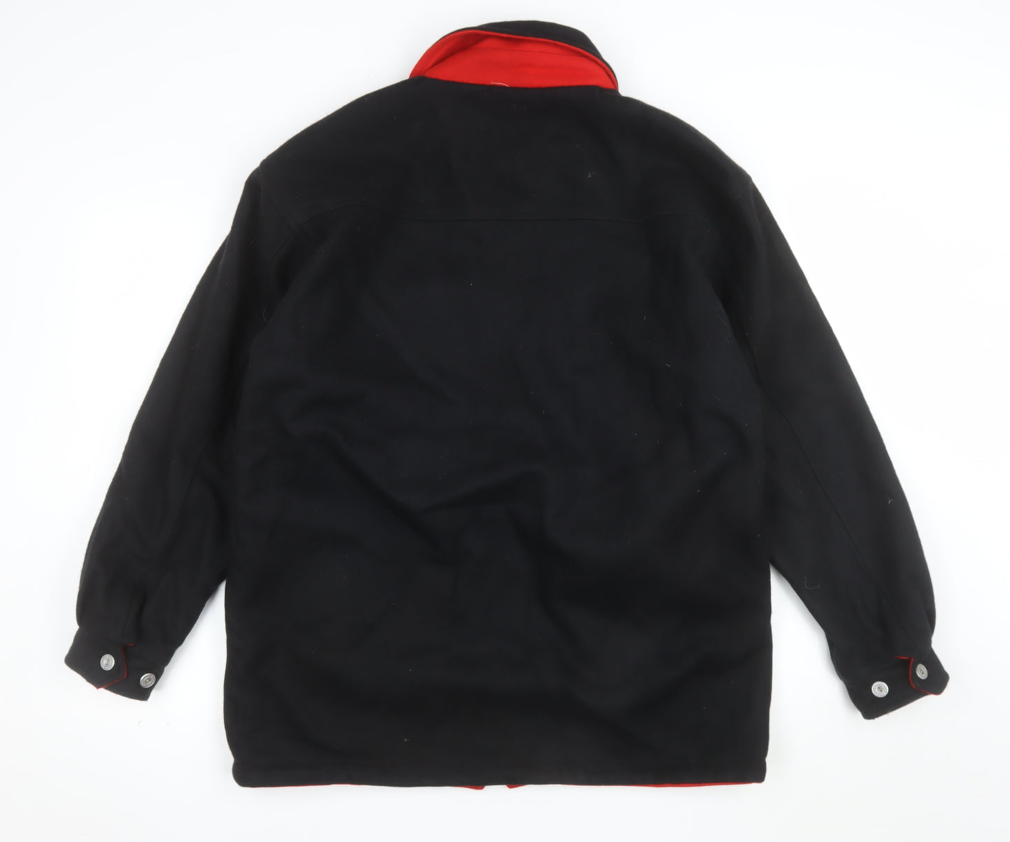 Marlboro Mens Black Wool Zip Jacket S Western Workwear Vintage