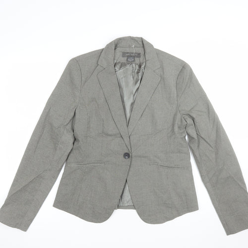 Suzy Shier Women's Grey Houndstooth Tailored Blazer Size 14