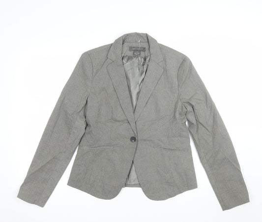 Suzy Shier Women's Grey Houndstooth Tailored Blazer Size 14