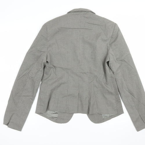 Suzy Shier Women's Grey Houndstooth Tailored Blazer Size 14