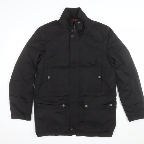 Thomas Nash Men's Black Parka Jacket Size S Water Resistant