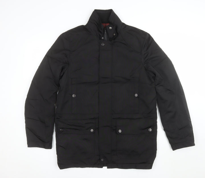 Thomas Nash Men's Black Parka Jacket Size S Water Resistant