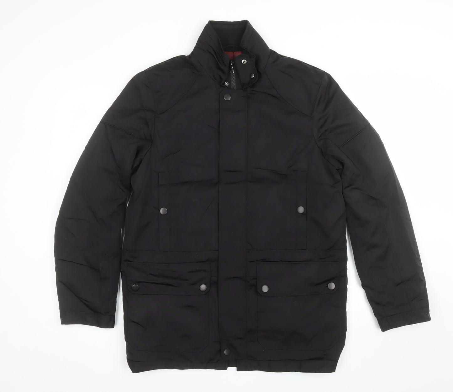 Thomas Nash Men's Black Parka Jacket Size S Water Resistant