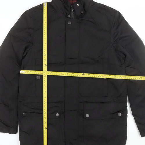 Thomas Nash Men's Black Parka Jacket Size S Water Resistant