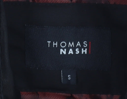 Thomas Nash Men's Black Parka Jacket Size S Water Resistant