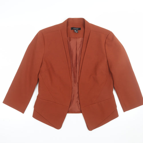Atmosphere Women's Brown Size 10 Open Front Lined Blazer