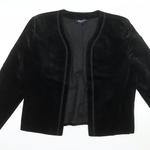 Bay Club Women's Black Cotton Velvet Jacket Size 14