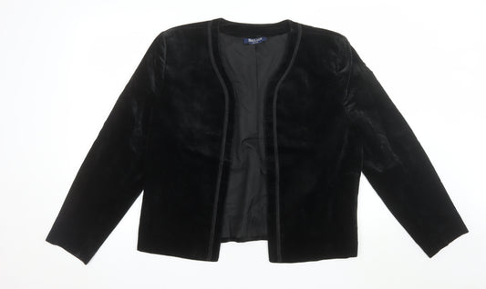 Bay Club Women's Black Cotton Velvet Jacket Size 14