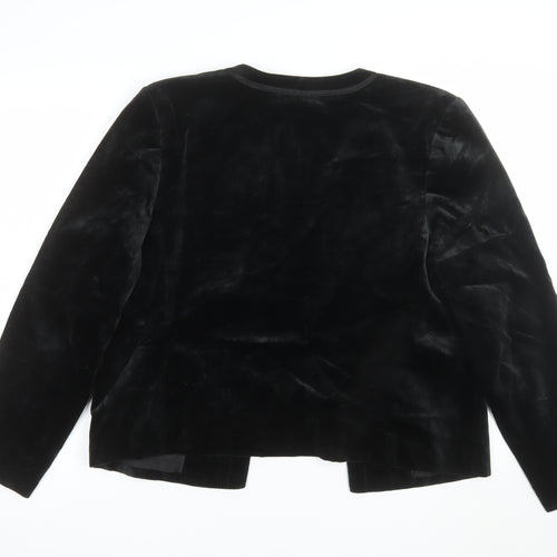 Bay Club Women's Black Cotton Velvet Jacket Size 14