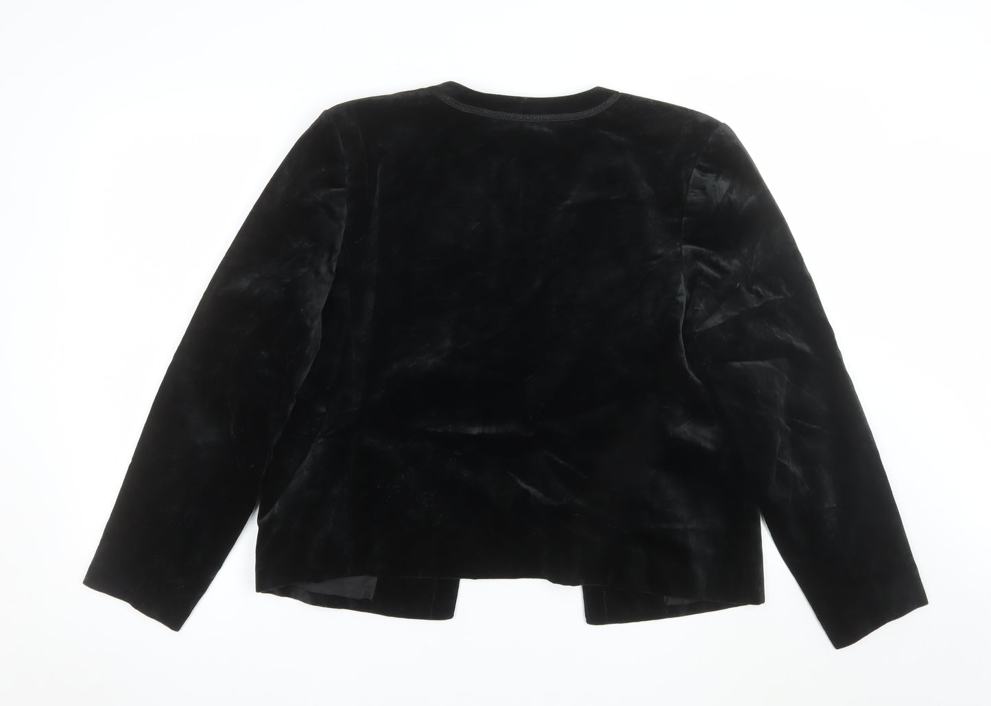 Bay Club Women's Black Cotton Velvet Jacket Size 14