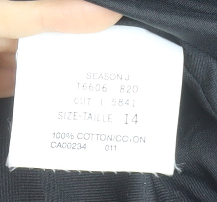 Bay Club Women's Black Cotton Velvet Jacket Size 14