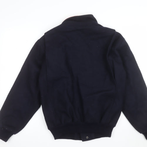 DASH Men's Navy Wool Bomber Jacket Size 36 Regular Classic Winter