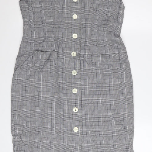 Talbots Petites Grey Check Sheath Business Dress Size 6