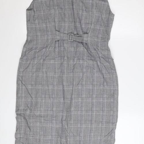 Talbots Petites Grey Check Sheath Business Dress Size 6