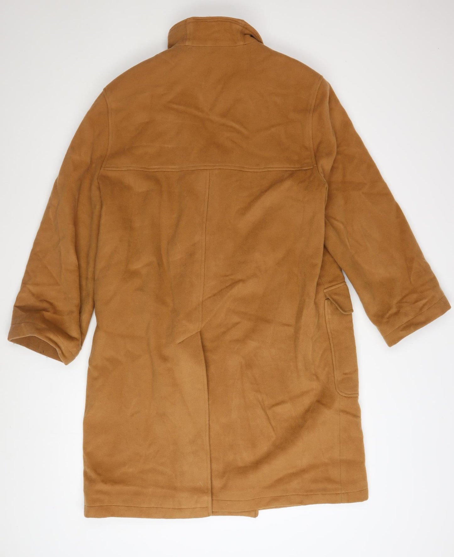 Calvin Klein Women's Brown Wool Blend Long Overcoat Size 12