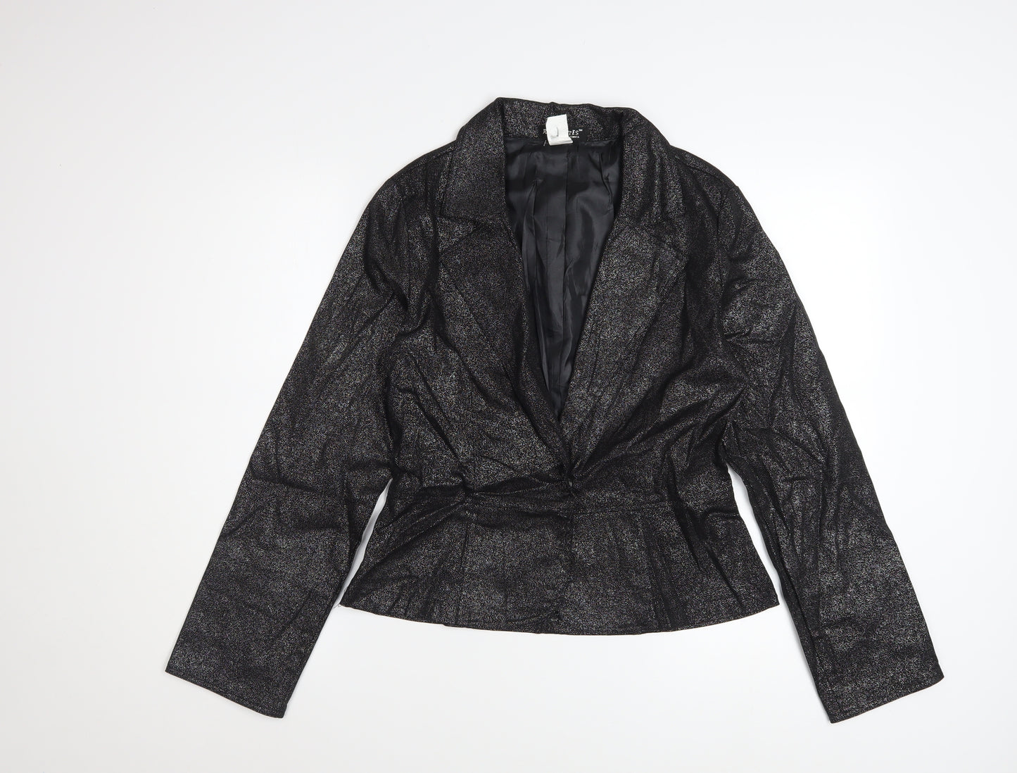 Roommates California Women’s Black L Glitter Blazer Jacket