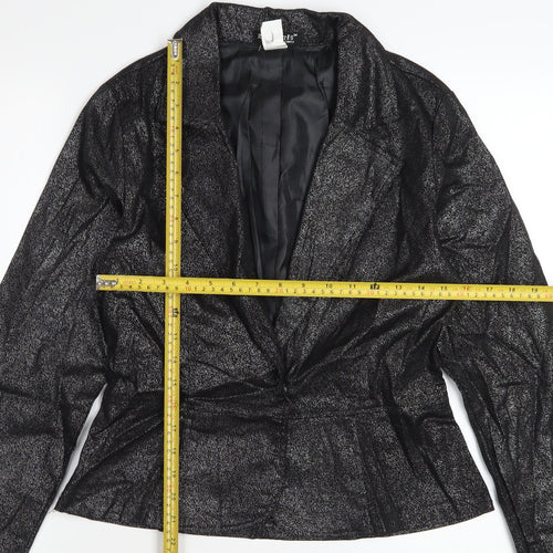 Roommates California Women’s Black L Glitter Blazer Jacket