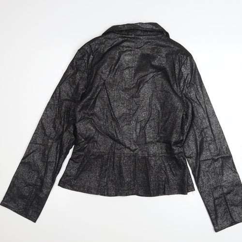 Roommates California Women’s Black L Glitter Blazer Jacket