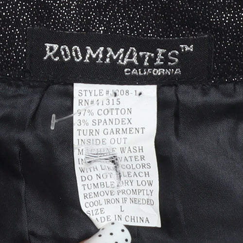 Roommates California Women’s Black L Glitter Blazer Jacket