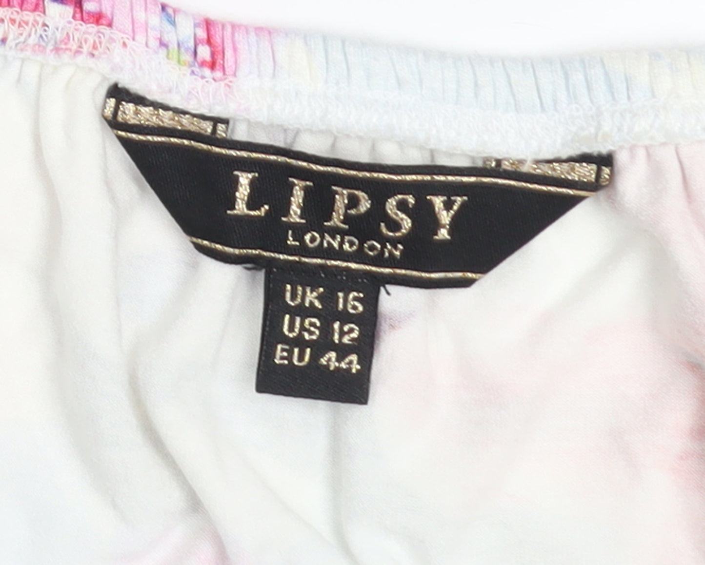 Lipsy London Women's Floral Off Shoulder Top UK 16 Viscose Blend